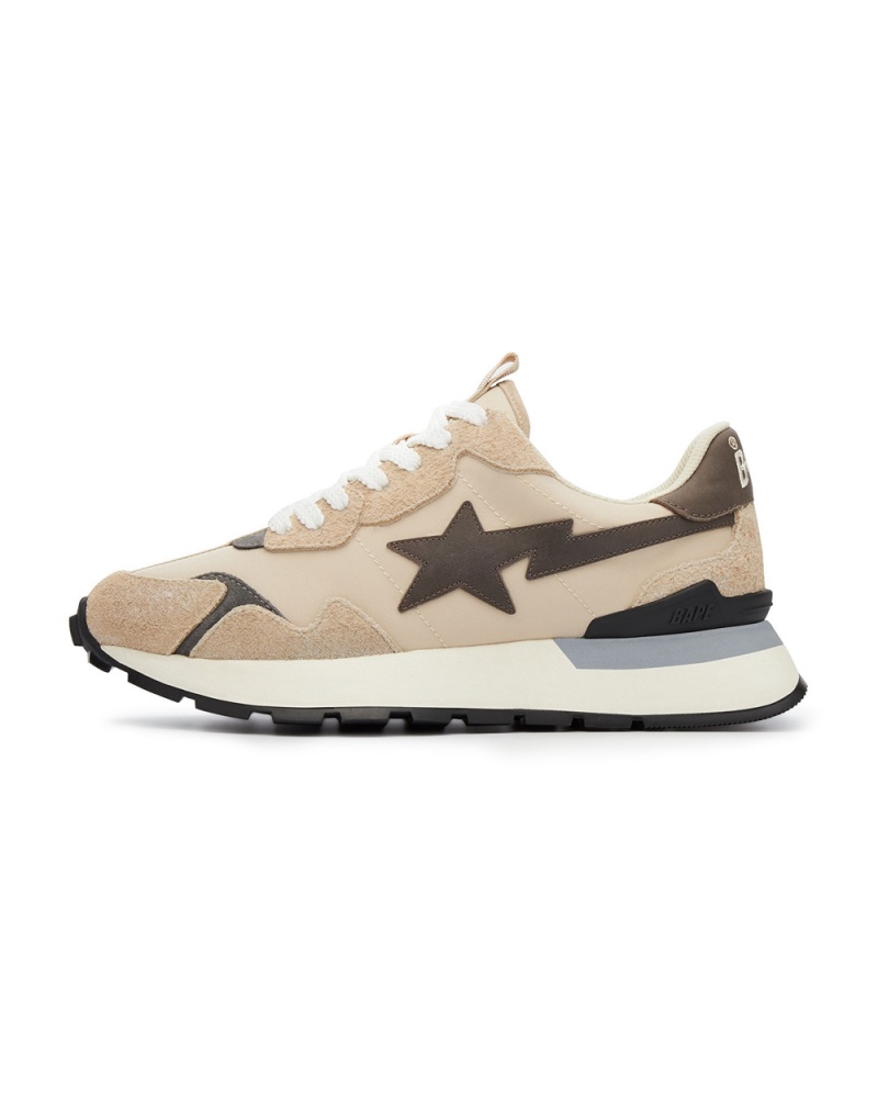 Basket Bape Route STA Express #1 M2 Beige Homme | QNY-92286451